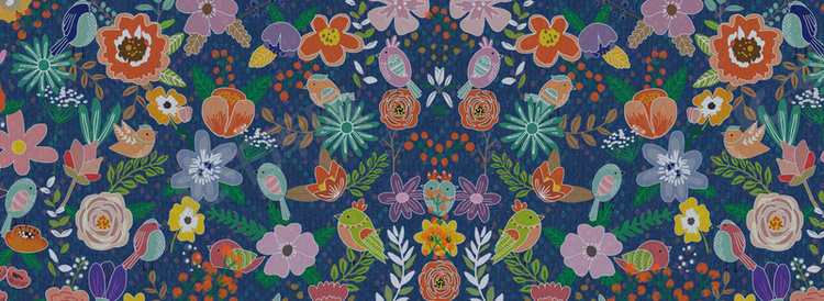 中式老花布的平鋪紋理之美